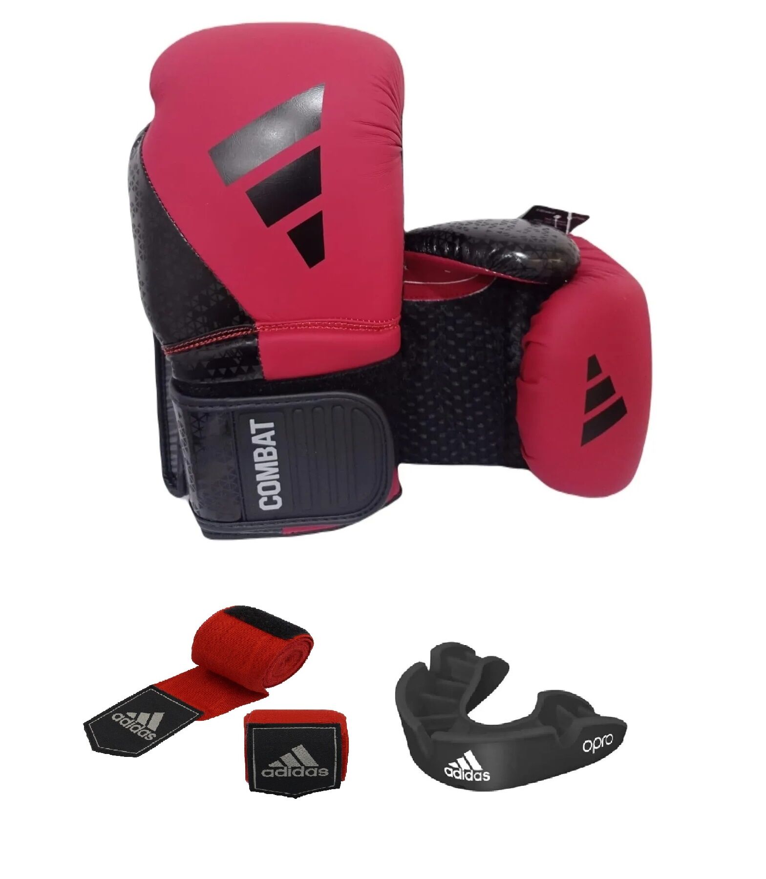 Adidas Combat 50 ADİC50TG Boks Kıck Boks Muay Thai Eldiveni Adidas Bandajlı ve Dişlikli 3'lü set Gloves