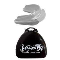 Dragon Legacy Boks Kıck Boks Muay Thai Eldiveni Double dişlik ve beyaz bandajlı 3lü set Gifttoom