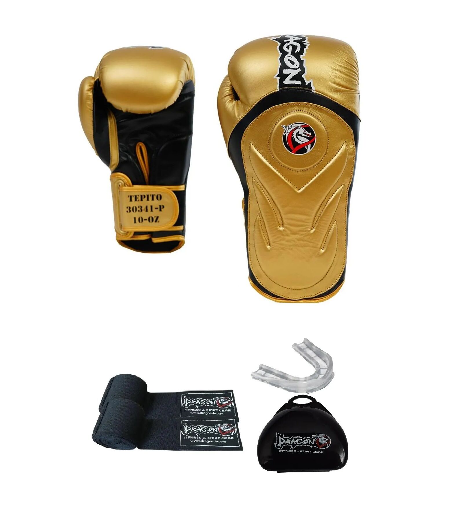 Dragon Tepito Siyah Altın Boks, Kıck Boks, Muay Thai Dragon Boks Eldiveni, Boxing Gloves, Gifttoom 3lü set