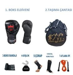 Dragon Kıck Boks Sporcu Çantalı antrenman Seti Boxing Gloves, Dragon Yakuza Boks Eldiveni seti