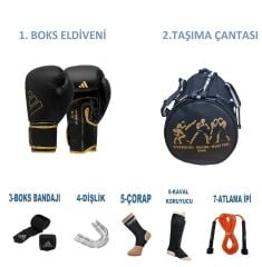 Adidas, Boks Sporcu Çantalı antrenman Seti Boxing, Adidas Adih80 Hybrid80 Boks Eldiveni ve Ekipman, Gifttoom