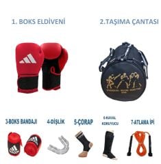 ADİDAS Boks Sporcu Çantalı antrenman Seti Boxing, Adidas Adih25 Boks Eldiveni ve Ekipmanı, Gifttoom,