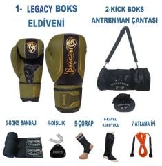 Dragon Kıck Boks Sporcu Çantalı antrenman Seti Boxing, Dragon Legacy Boks Eldiveni ve Ekipmanı