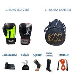 Gifttoom, Kıck Boks Sporcu Çantalı antrenman Seti Boxing Gloves, Dragon attack 5 Boks Ekipmanı
