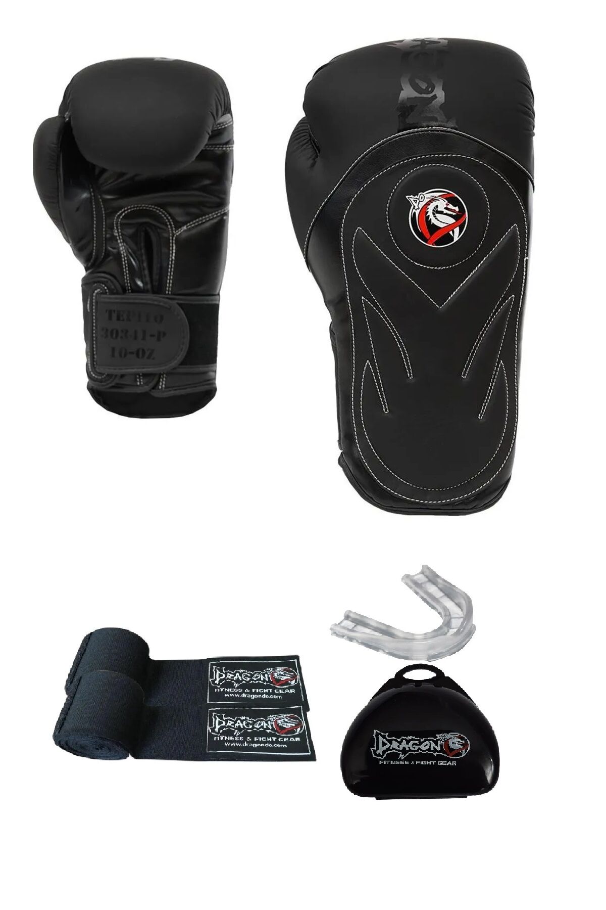 Dragon Tepito Siyah Mat Boks, Kıck Boks, Muay Thai Dragon Boks Eldiveni, Boxing Gloves, Gifttoom