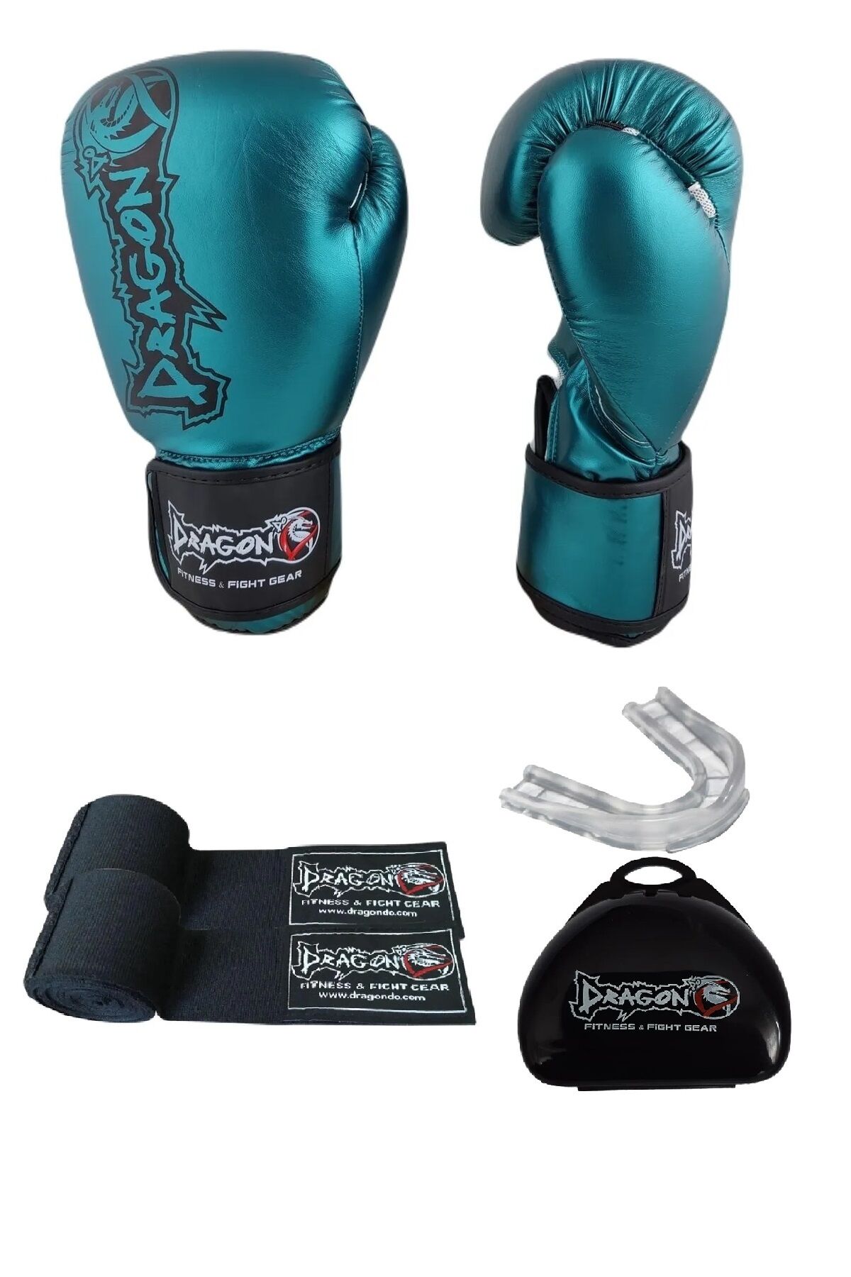 Dragon Favela Boks Eldiveni, Muay Thai Boxing Gloves Bandaj ve Dişlikli 3lü set Dragon Boks Eldiveni