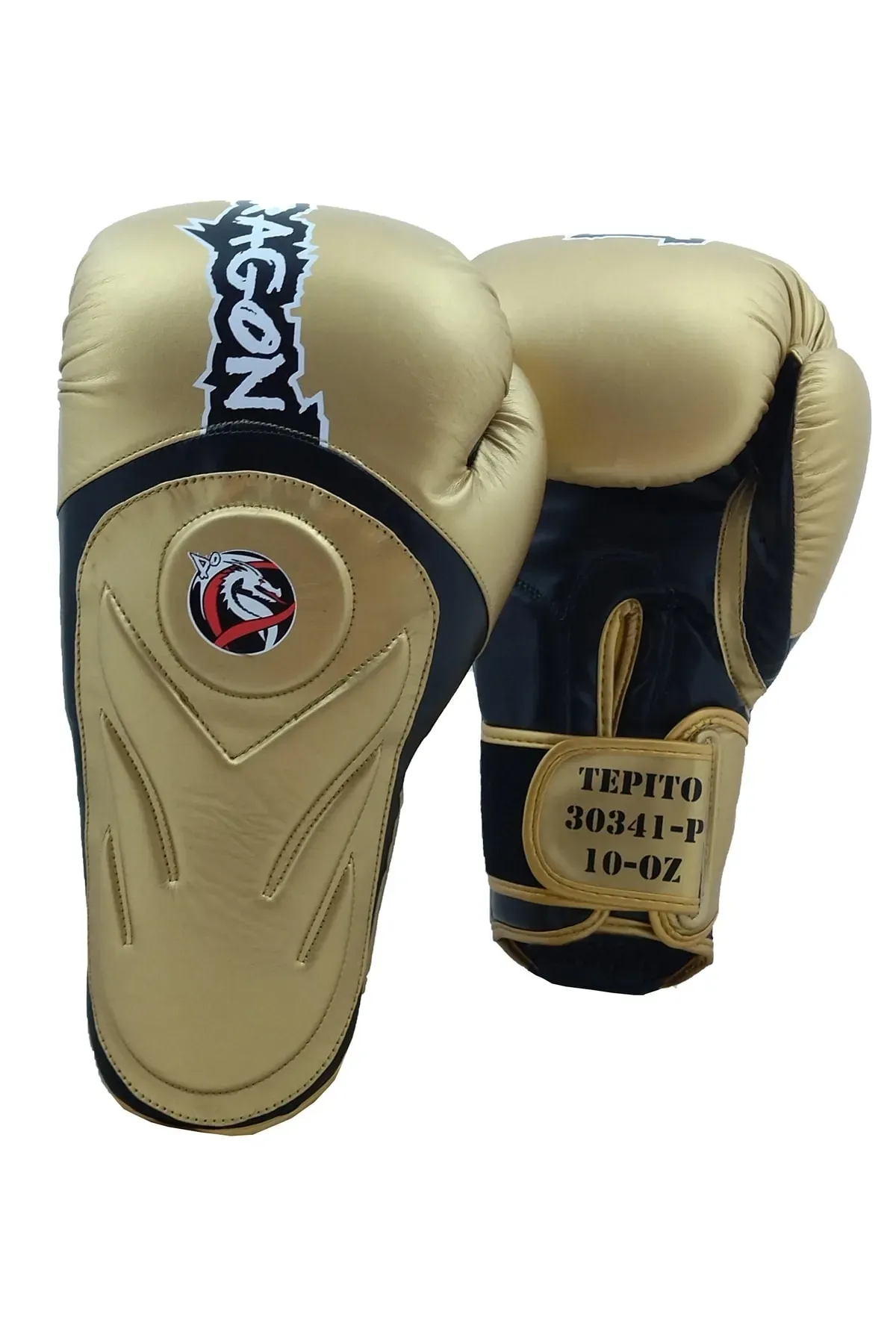 Dragon Tepito Boks Eldiveni Muay Thai- Kick Boks Eldiveni Altın Siyah
