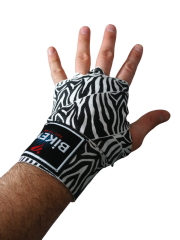 Bikeyf Zebra desen Baskılı Boks Bandajı, El Sargısı, Elastik Bandaj, Gifttoom