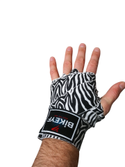 Bikeyf Zebra desen Baskılı Boks Bandajı, El Sargısı, Elastik Bandaj, Gifttoom