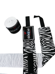 Bikeyf Zebra desen Baskılı Boks Bandajı, El Sargısı, Elastik Bandaj, Gifttoom