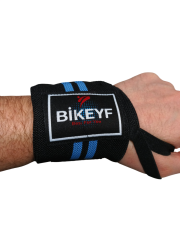 Bikeyf Fitness, Halter Ağırlık Bilek Bandajı, El Bilek Bandı, Gifttoom (mavi)