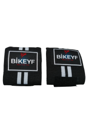 Bikeyf Fitness, Halter Ağırlık Bilek Bandajı, El Bilek Bandı, Gifttoom (Beyaz)