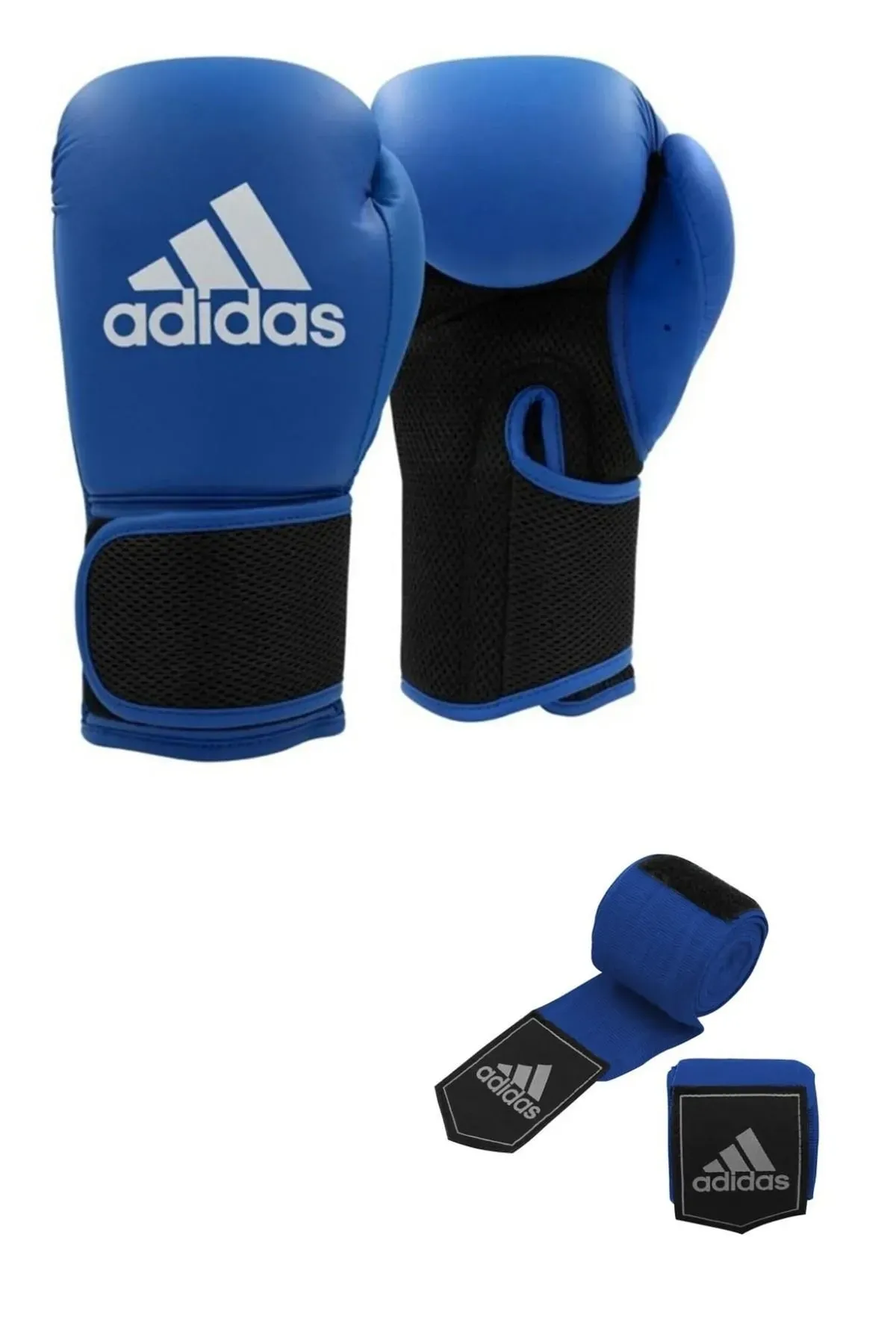 Adidas Hybrid 25 Boks Eldiveni Ve 3,5 Metre Bandaj 2'li Set 12 oz