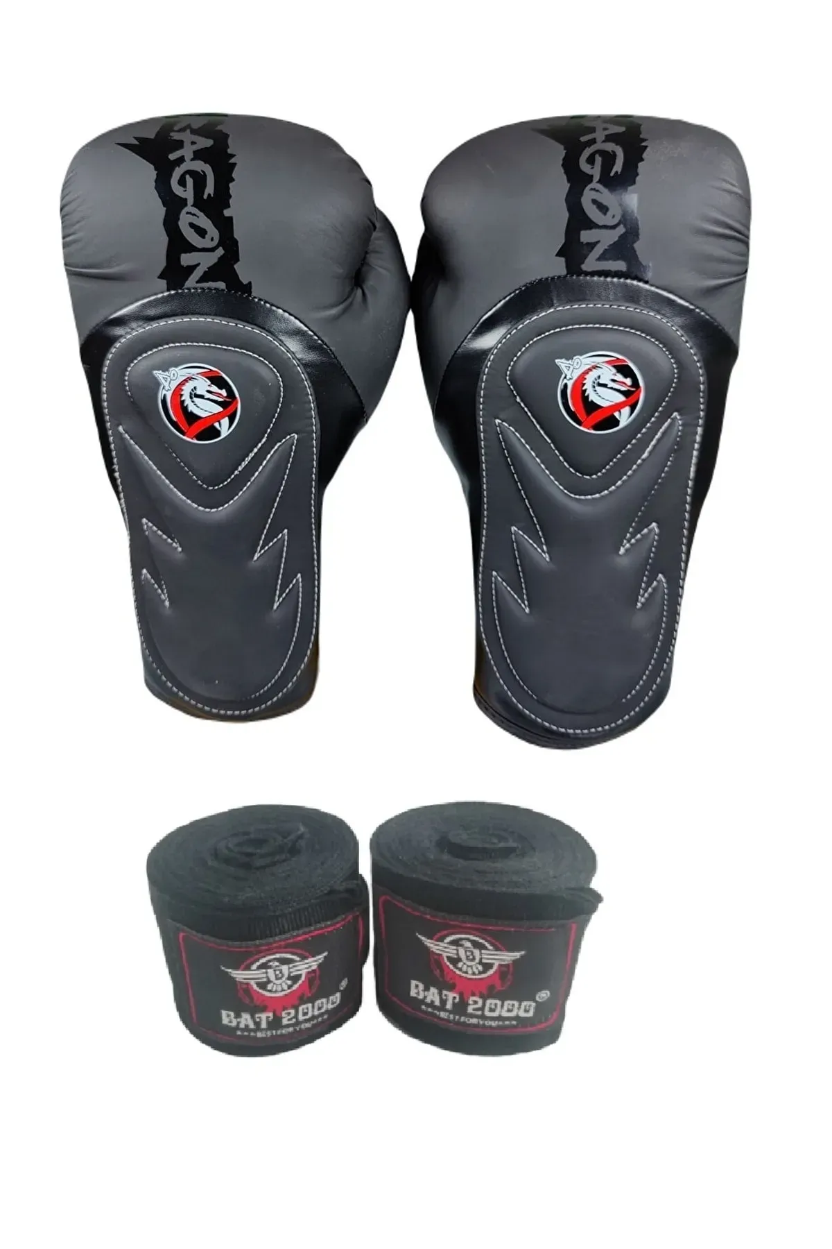 Dragon Tepito Boks Kıck Boks Muay Thai Eldiveni Ve Bat 2000 Bandaj 2'li Set