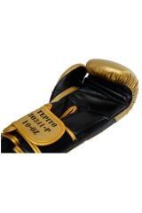 Tepito Altın Siyah Boks Eldiveni Kick Boks Muay Thai Eldiveni 3'lü Set ve Eldiven Taşıma Çantalı