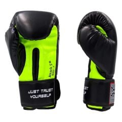 Attack 5 + Siyah Boks Eldiveni Kick Boks Muay Thai Eldiveni 3'lü Set ve Eldiven Taşıma Çantalı