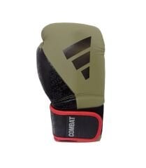 Adidas Combat 50 Haki Boks Eldiveni Kick Boks Muay Thai Eldiveni 3'lü Set ve Eldiven Taşıma Çantalı