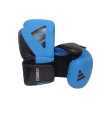 Adidas Combat 50 Mavi Boks Eldiveni Kick Boks Muay Thai Eldiveni 3'lü Set ve Eldiven Taşıma Çantalı