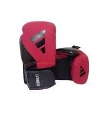 Adidas Combat 50 Kırmızı Boks Eldiveni Kick Boks Muay Thai Eldiveni 3'lü Set ve Eldiven Taşıma Çantalı