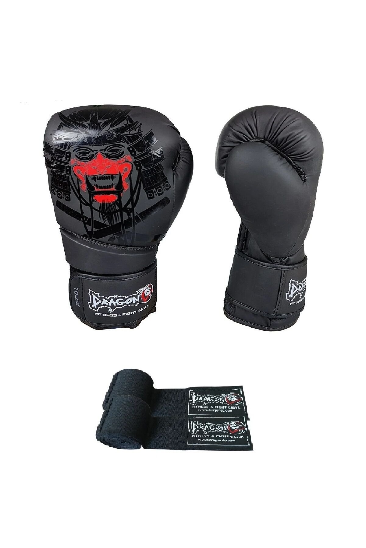 Dragon Yakuza Siyah Boks Eldiveni Ve Bandaj 2 Li Set Kıck Boks Eldiveni Muay Thai, Antrenman, Müsabaka , gifttoom