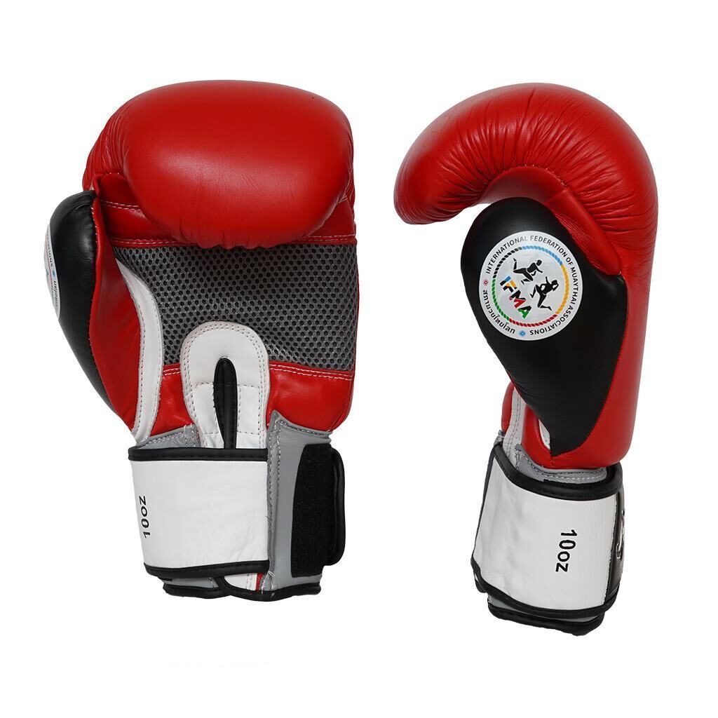 Dragon ifma Onaylı Deri Muay Thai Boks Eldiveni kırmızı
