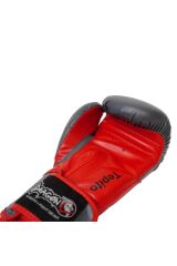 Dragon Gri kırmızı Tepito Boks Eldiveni Ve Mavi Bandaj. 2'li Set Suni Deri gifttoom