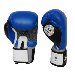İfma Onaylı Deri Muay Thai Ve Kick Boks Eldiveni Mavi, Muay Thai Maç Eldiveni