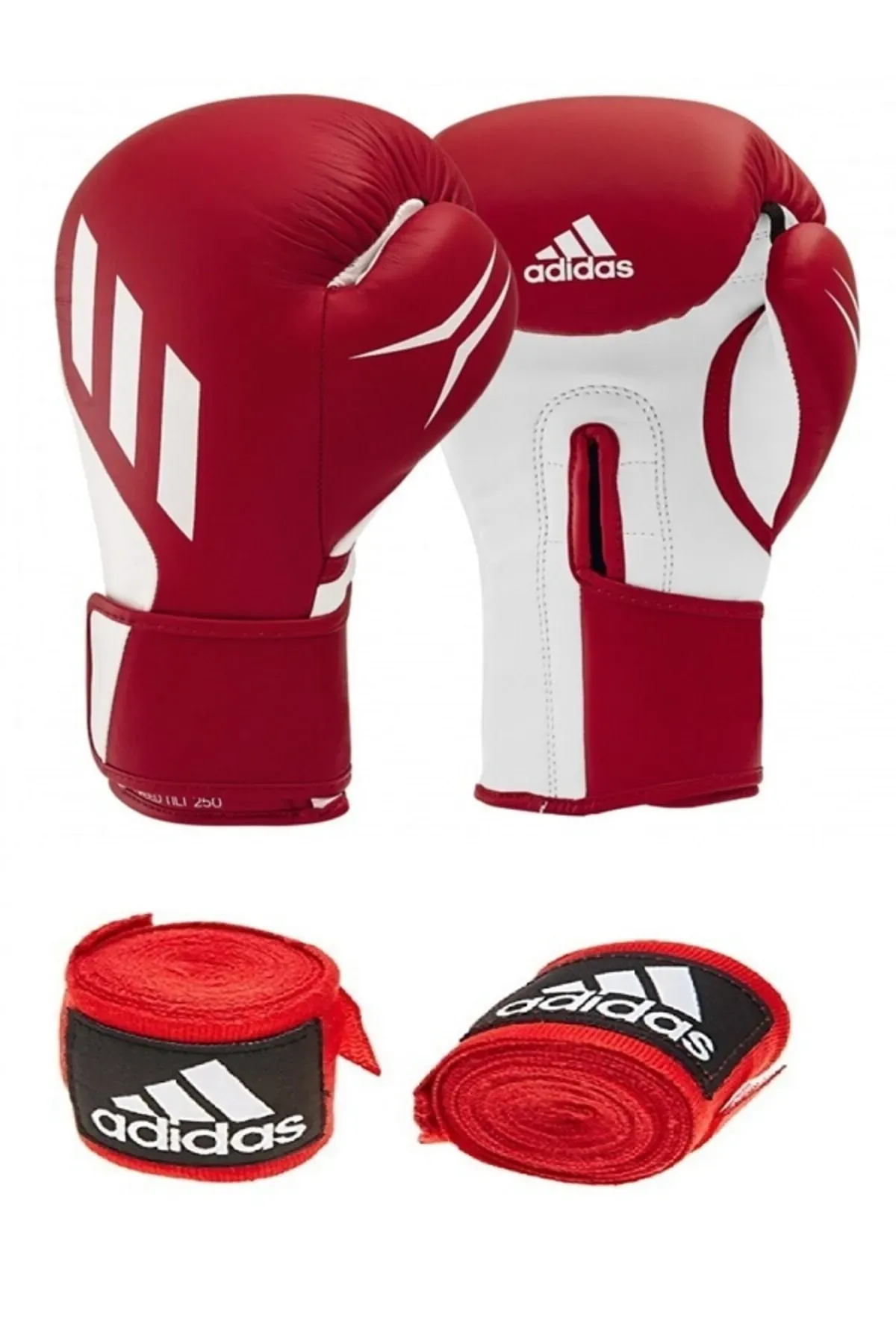 Adidas Speed Tilt250 Boks Eldiveni Spd250tg Boxing Gloves Ve Adidas Bandaj kırmızı