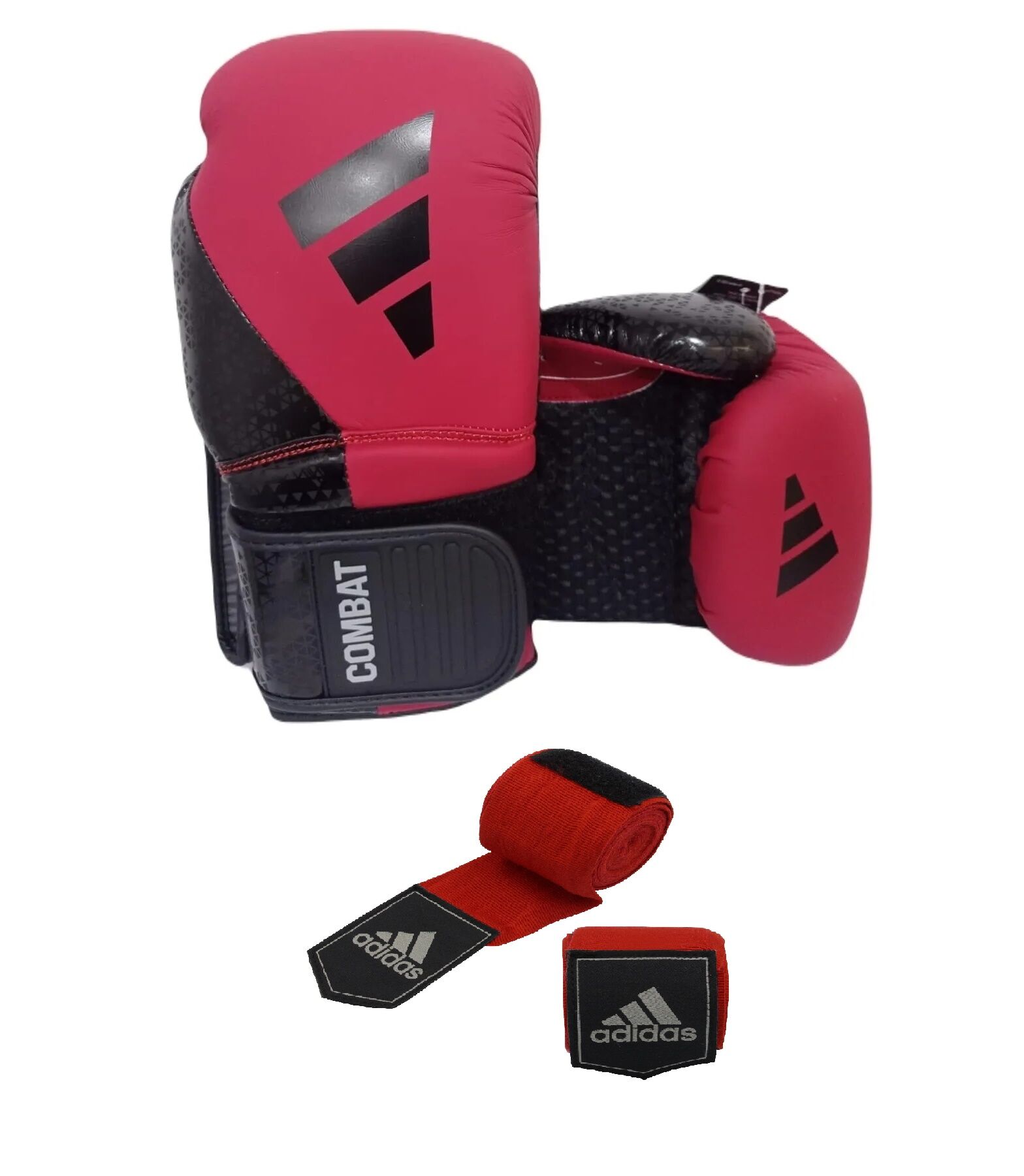Adidas Combat 50 ADİC50TG Boks Kıck Boks Muay Thai Eldiveni Adidas Boxing Gloves Bandajlı set kırmızı