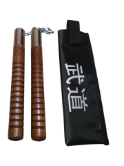 A³Store Spor Nunçhaku (Mınçıka) Yüksek Kaliteli Ahşap Nançaku, Mınçıka , Çantalı set ceviz