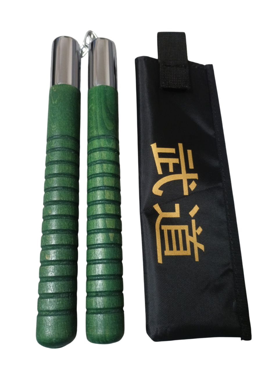 A³Store Spor Nunçhaku (Mınçıka) Yüksek Kaliteli Ahşap Nançaku, Mınçıka , Çantalı set yeşil